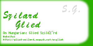 szilard glied business card